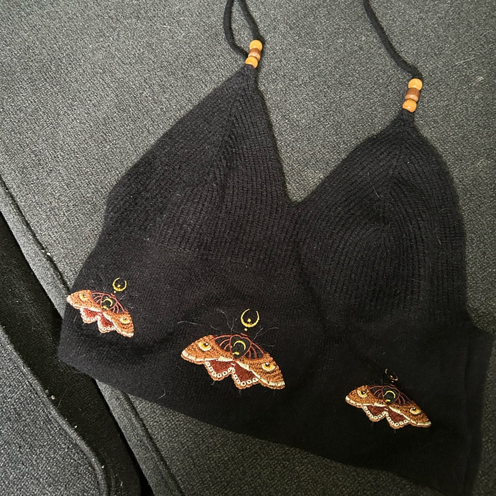 ROMWE Black Knit Top